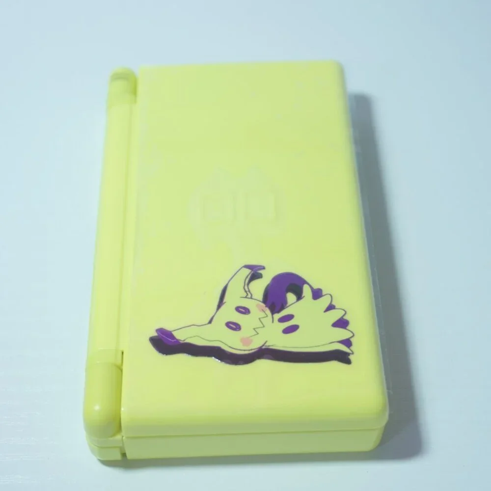 Nintendo DS Lite Mimikyu Yellow & Red Handheld System with Charger & Stylus Pen